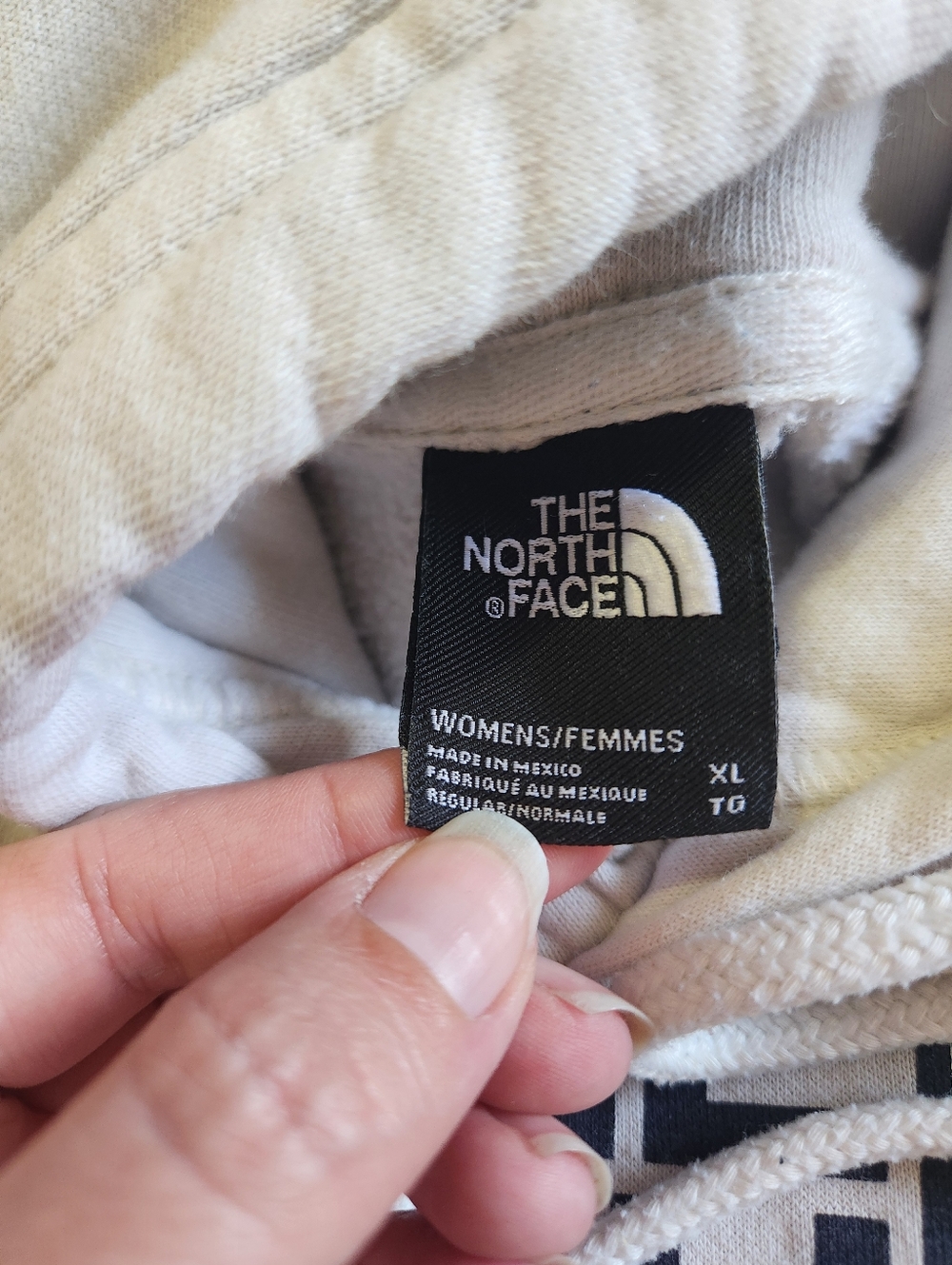 The North Face Womens XL Gardenia White Mountain Graphic Half Dome Hoodie Cozy - Picture 4 of 7
